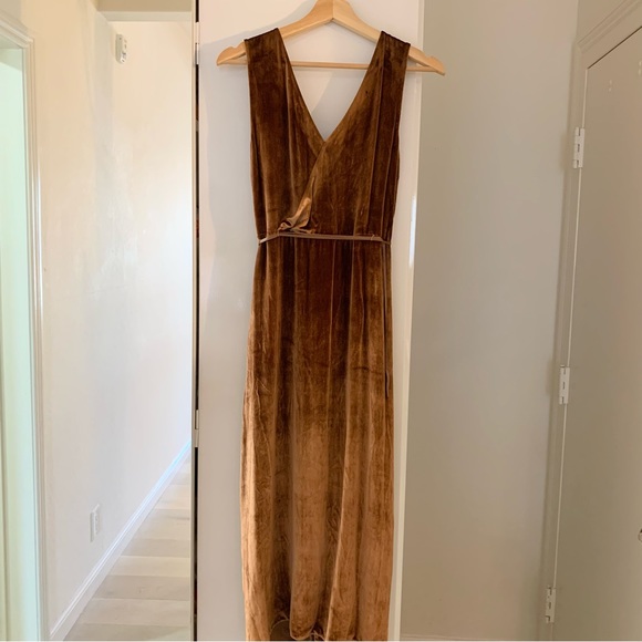 Vince Panné Wrap Dress in Rose Gold Size Small - Picture 9 of 14